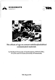 Effects of age on cement stabilised/solidified contaminated materials