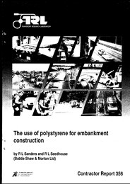 Use of polystyrene for embankment construction