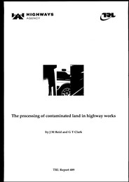 Processing of contaminated land in highway works