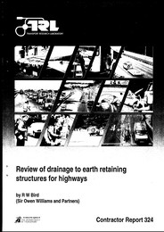 Review of drainage to earth retaining structures for highways