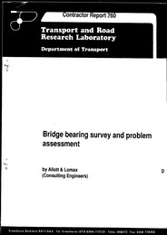 Bridge bearing survey and problem assessment