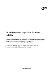 Establishment of vegetation for slope stability