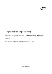 Vegetation for slope stability