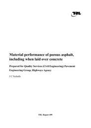 Material performance of porous asphalt, including when laid over concrete