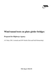 Wind tunnel tests on plate girder bridges