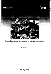 Ground classification systems in tunnel construction