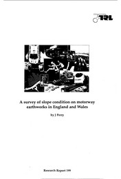 Survey of slope condition on motorway earthworks in England and Wales