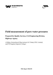 Field measurement of pore water pressures