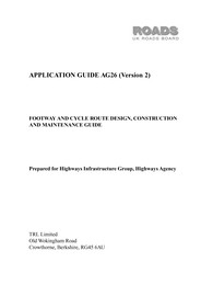 Footway and cycle route design, construction and maintenance guide ...