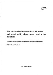 Correlation between the CBR value and penetrability of pavement construction materials