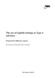 Use of asphalt arisings as a Type 4 sub-base