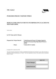 Design guide for pavements incorporating slag bound mixtures (SBM)