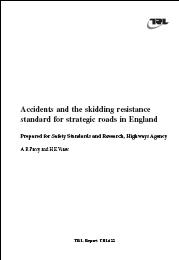 Accidents and the skidding resistance standard for strategic roads in England