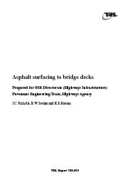 Asphalt surfacing to bridge decks