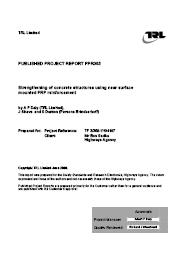 Strengthening of concrete structures using near surface mounted FRP reinforcement