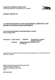 Literature review of the geotechnical aspects of the design of integral bridge abutments