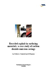 Recycled asphalt in surfacing materials: a case study of carbon dioxide emission savings