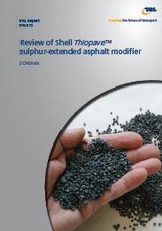 Review of Shell Thiopave sulphur-extended asphalt modifier