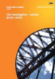 Site investigation - update (2006–2009)