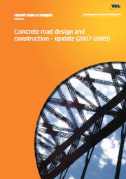Concrete road design and construction - update (2007-2009)