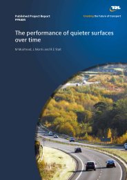Performance of quieter surfaces over time