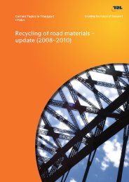 Recycling of road materials - update (2008-2010)