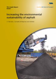Increasing the environmental sustainability of asphalt