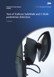 Test of Traficon SafeWalk and C-Walk pedestrian detectors