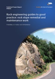 Rock engineering guides to good practice: rock slope remedial and maintenance work