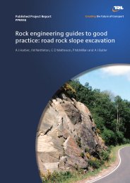 Rock engineering guides to good practice: road rock slope excavation