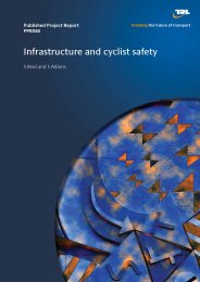Infrastructure and cyclist safety