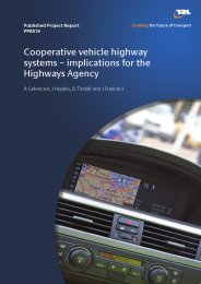 Cooperative vehicle highway systems - implications for the Highways Agency