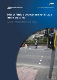 Trial of farside pedestrian signals at a puffin crossing