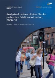 Analysis of police collision files for pedestrian fatalities in London, 2006-10