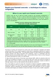 Rapid-cure foamed concrete - a technique to reduce congestion