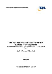 Skid resistance behaviour of thin surface course systems