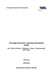 Through junction running simulation study