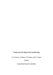 Tunnel portal dispersion monitoring