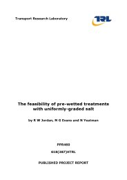 Feasibility of pre-wetted treatments with uniformly-graded salt