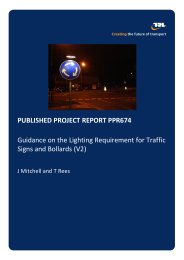 Guidance on the lighting requirement for traffic signs and bollards (V2)