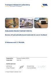 Review of hydraulically bound materials for use in Scotland