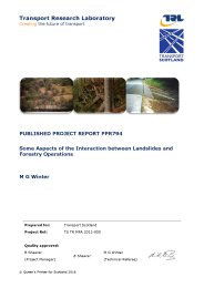 Some aspects of the interaction between landslides and forestry operations