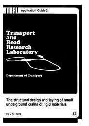 Structural design and laying of small underground drains of rigid materials