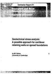 Geotechnical stress analysis: possible approach for cantilever retaining walls on spread foundations