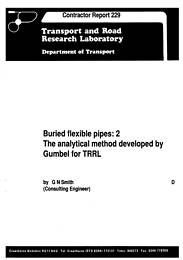 Buried flexible pipes: 2 analytical method