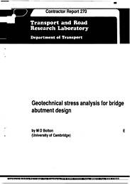 Geotechnical stress analysis for bridge abutment design