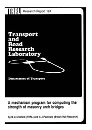 Mechanism program for computing the strength of masonry arch bridges