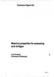 Masonry properties for assessing arch bridges