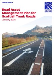 Road asset management plan for Scottish trunk roads: January 2016