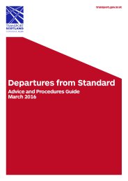 Departures from standard: advice and procedures guide. March 2016